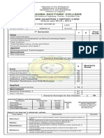 Calamba Doctors' College: Third Quarterly Report Card