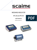 Weighing Indicator Ipc20 and Ipc50 User Manual