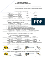 1st Quarter Examination Carpentry 7&8