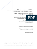 Artistas, Artesanos, Liberalismo y Sociabilidades Republicanas en Ecuador, 1845-1859