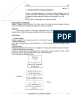 VU Nature of Strategic Management Objectives:: On-Going Process