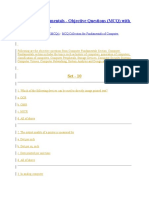 Computer Fundamentals - Objective Questions (MCQ) With Solutions - Set 10