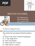 Dental Enamel: Dr. Prabhat Saxena Dept of Endodontics S.G.T. Dental College, Gurgaon