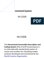 Harmonized System: - Hs Code