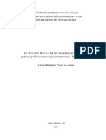 Elites Políticas de Mato Grosso Trajetórias Práticas Políticas e Mudanças Institucionais 1930-1964