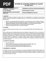 Informe de Auditoria Interna I.P.S.A