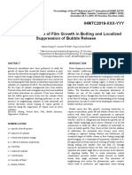 IHMTC2019-XXX-YYY Spatial Preference of Film Growth in Boiling and Localized Suppression of Bubble Release