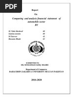 Comparing and Analysis Financial Statement of Automobile Sector BY