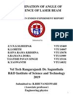 Determination of Angle of Divergence of Laser Beam: Physics Open Ended Experiment Report