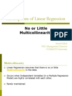 Assumptions of Linear Regression: No or Little Multicollinearity