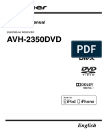 PIONEER Operating Manual (Avh-2350dvd) - Eng PDF