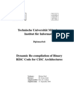 Dynamic Re-Compilation of Binary RISC Code For CISC Architectures