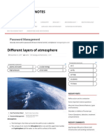 Different Layers of Atmosphere