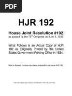 Original HJR 192 June 5 1933