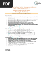 Syllabus & Timeline Training - FSSC 22000 Version 5 Awareness & Internal Audit - Jakarta 8-9 July 2019 PDF