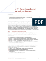 Chapter 7: Emotional and Behavioural Problems: DR Jessie Earle