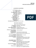 Acquisition Parameters: Non-Exclusive 2D Survey