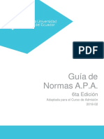 Guía de Normas Apa Curso de Admisión PUCE 2018 02