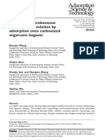 Removal of Nitrobenzene From Aqueous Solution by Adsorption Onto Carbonized Sugarcane Bagasse