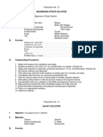 Magnesium Citrate Solution I. Objective: To Prepare Magnesium Citrate Solution II. Materials