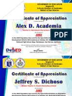 CERTIFICATE of Appreciation Judges