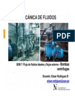 Sesión 7 - MECFLU - Flujo de Fluidos Ideales y Flujos Externo - Bombas Centrífugas