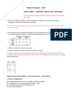 Model Test Paper - 2019 Two Marks Questions (There Will Be 7 Questions, Answer Any 5 Questions)