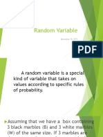 Random Variable: November 19, 2019