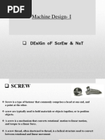 Machine Design-I: Design of Screw & Nut