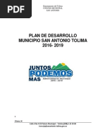 Plan de Desarrollo Municipio San Antonio Tolima 2016-2019