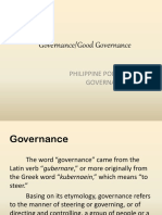 Governance/Good Governance: Philippine Politics and Governance