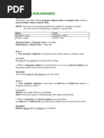 Subject and Verb Agreement: Basic Rule