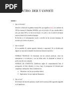 Cuestionario de Introduccion Al Derecho Constitucional