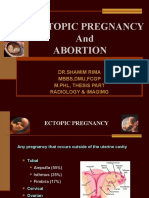 Ectopic Pregnancy and Abortion: DR - Shamim Rima MBBS, Dmu, FCGP M.PHL, Thesis Part Radiology & Imagimg