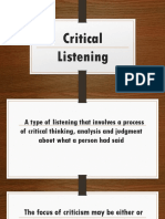 Critical Listening