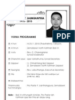 Pro. Pastor v. Lalmuanpuia Vuina Programme