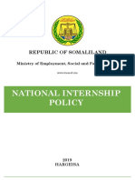 Somaliland National Internship Policy Approved