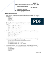 07A1EC03 - Classical Mechanics