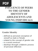 Influence of Peers To The Gender Identity