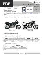 Service Circular F 42 Introduction of Ebony Black Metallic White Colour Graphics Model Pulsar 150 180 220