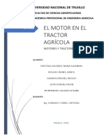 El Motor en Un Tractor Agrícola