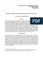 Seismic Coeficients For Pseudo Static Slope Analsysis