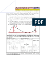 Ejercicio Teorema de La Conservación de La Energía Mecánica y Sus Aplicaciones