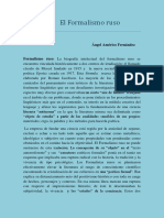 El Formalismo Ruso y La "Muerte Del Sujeto".