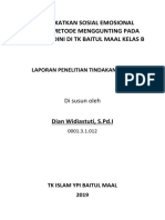 Meningkatkan Sosial Emosional Melalui Metode Menggunting Pada Anak Usia Dini Di TK Baitul Maal Kelompok B