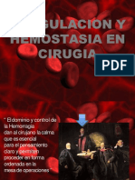 Coagulacion y Hemostasia en Cirugia