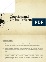 Coercion and Undue Influence