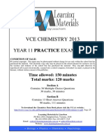 (VCE Chemistry) 2013 LisaChem Unit 1 Exam and Solutions