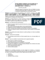 Anteproyecto de Reglamento General de Elecciones de La Asociación de Vendedores de Emoliente y Productos Complementarios