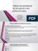 Trastorno de Ansiedad Especificados y No Especificado